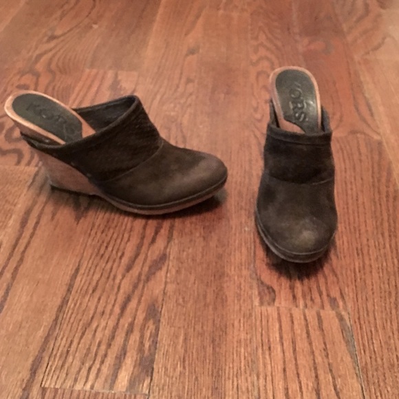 KORS by Michael Kors Nubuck Platform Wedge Clogs sz 6 - Picture 8 of 9